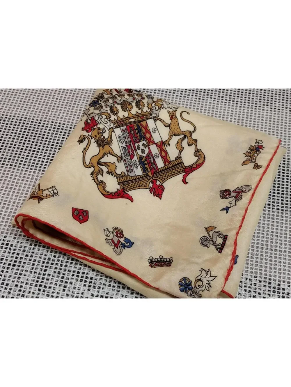 PURA SETA Pure Silk Men's Scarf 1940s 30s Regency Monarch European World War II